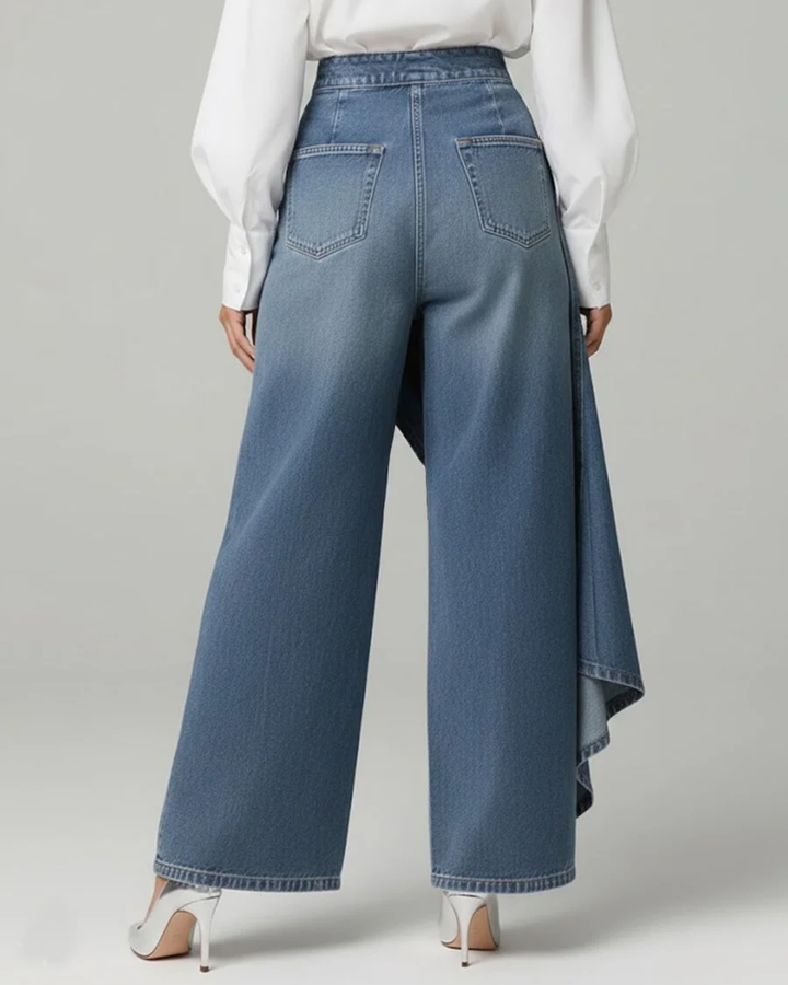 HALLIE | Slim Fit Denim Wrap Jeans