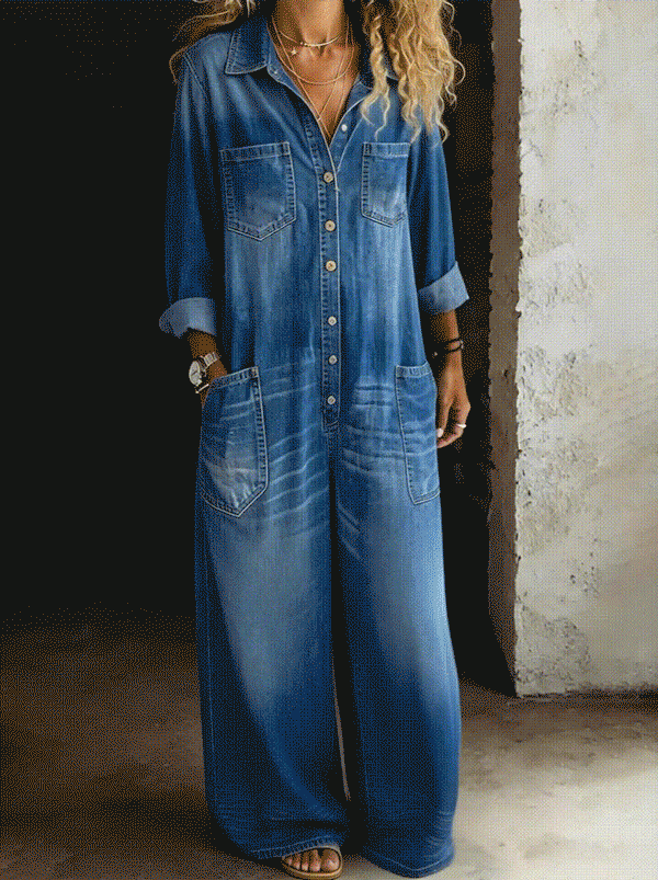 Jumpsuit with Patch Pockets