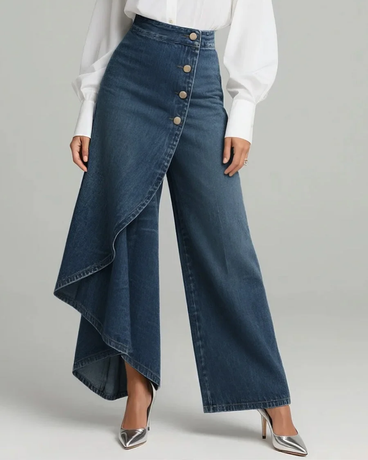 HALLIE | Slim Fit Denim Wrap Jeans