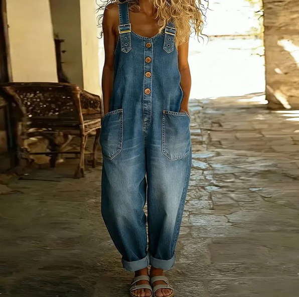 Denim-Look Overalls