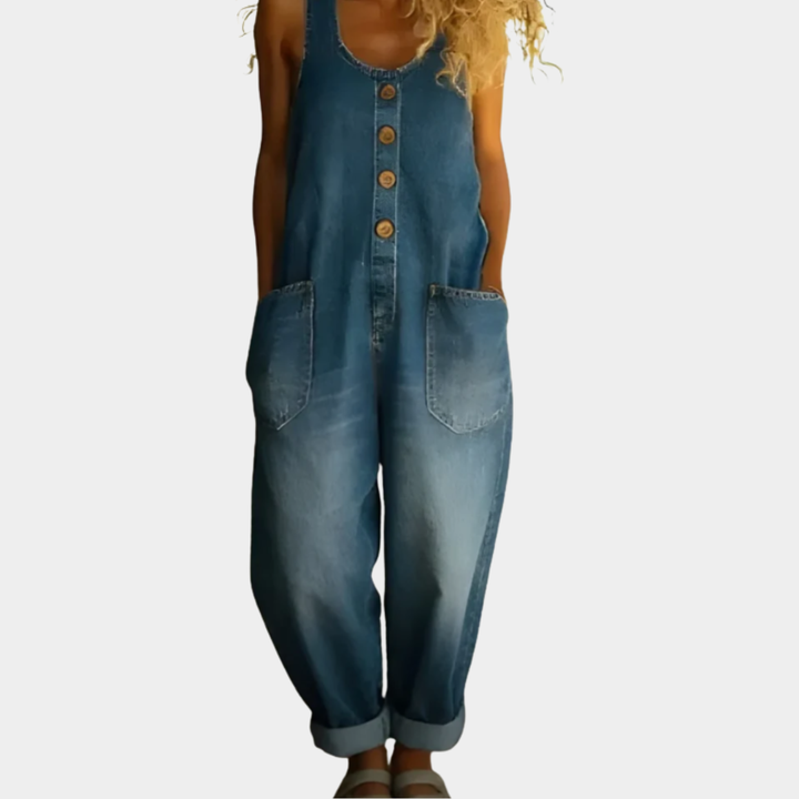 Denim-Look Overalls