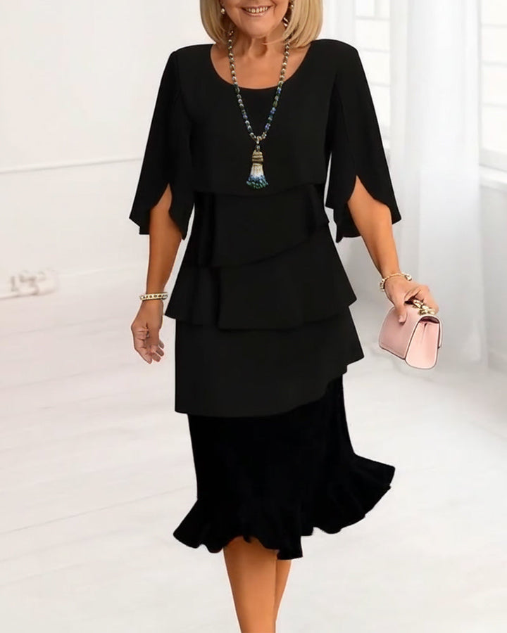 Sophia – Elegant Fluid Dress with Ruffles