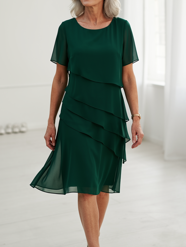 Julia – Elegant Flowing Dress with Ruffles