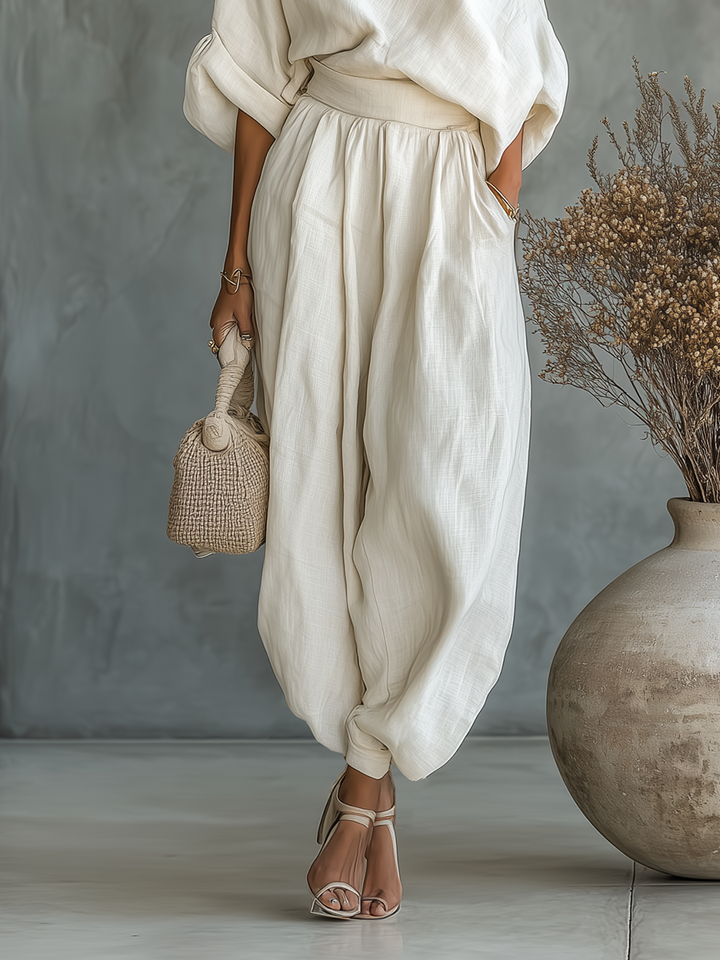 Lisa | Soft Off-Shoulder Top and Tapered Pants