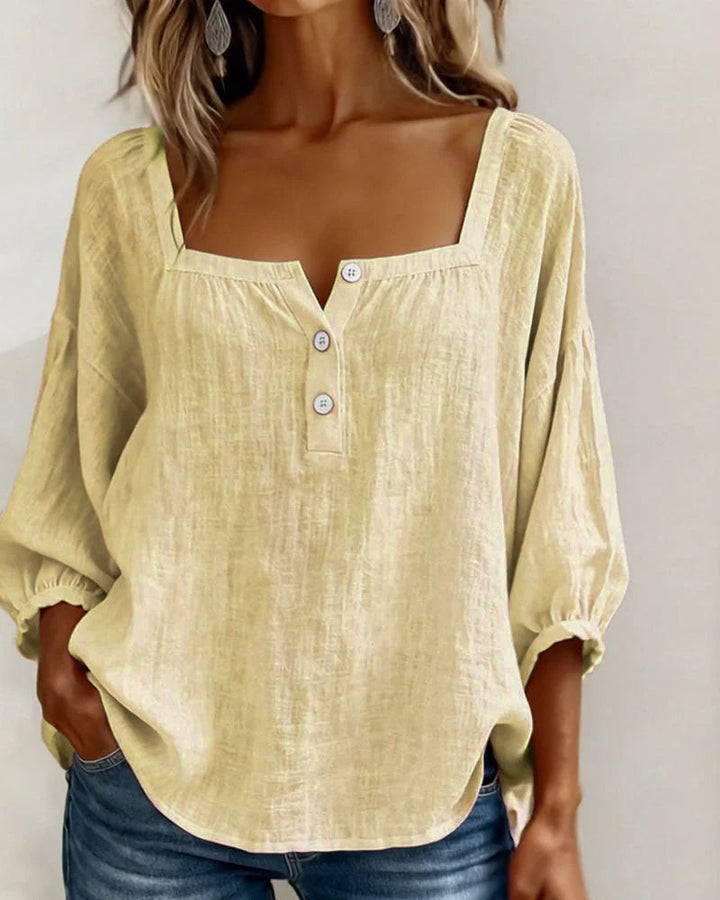 Sherri™ | Elegant Blouse with Square Neckline