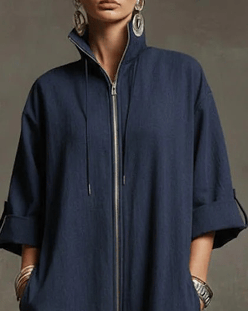 Leonora | Striped tracksuit, sporty style with zipper