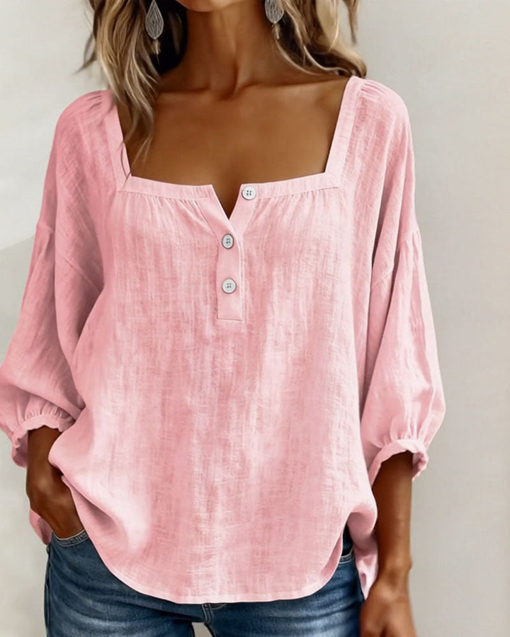 Sherri™ | Elegant Blouse with Square Neckline