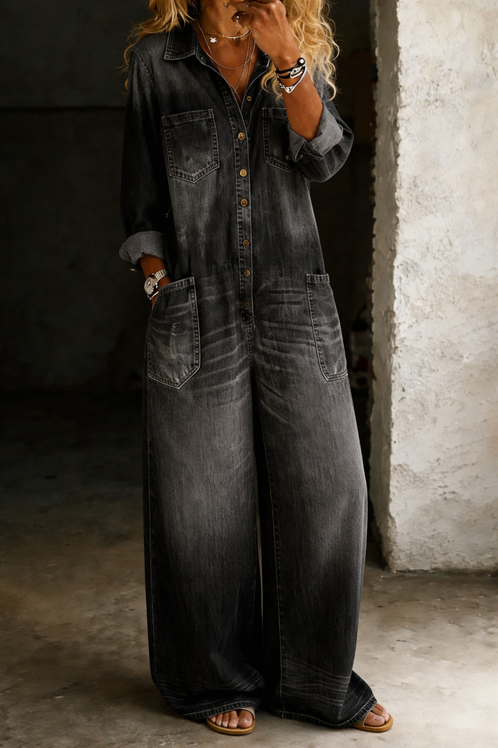 Jumpsuit with Patch Pockets