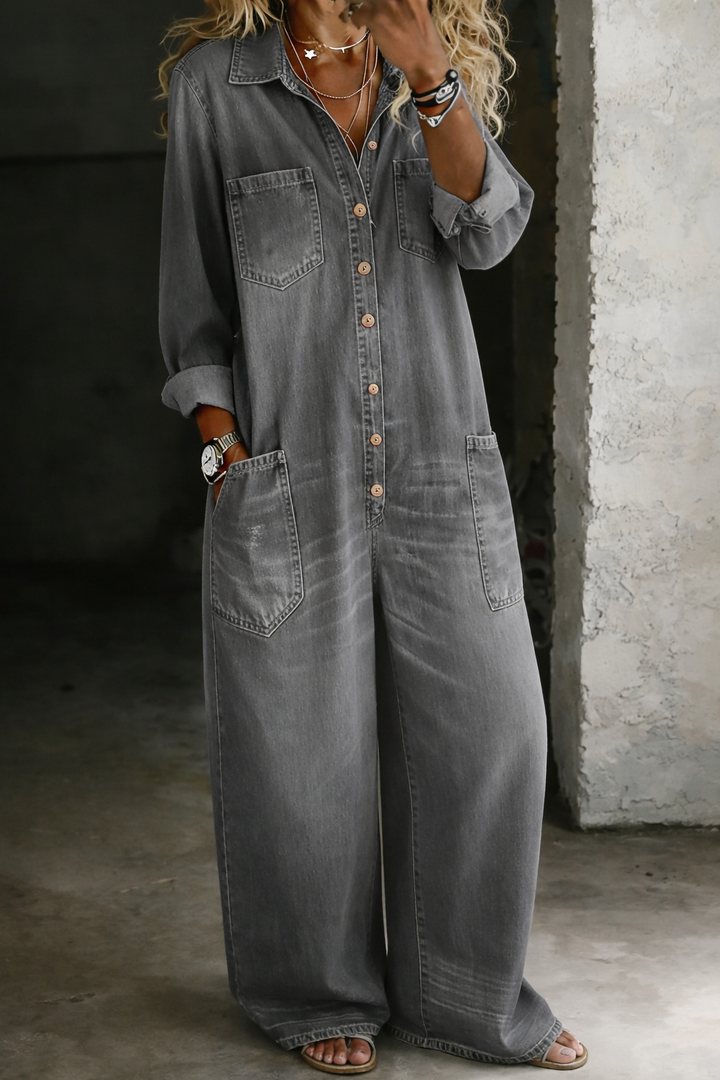 Jumpsuit with Patch Pockets
