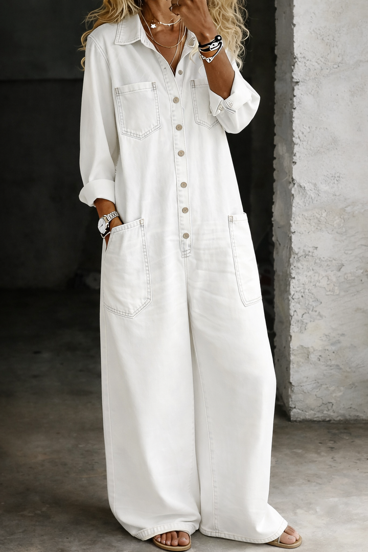 Jumpsuit with Patch Pockets