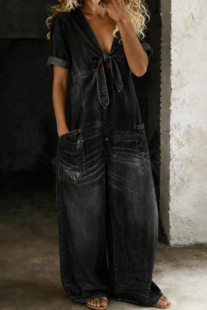V-Neck Jumpsuit