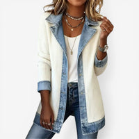 Emilia | Mixed Denim Jacket - Sweater Dress