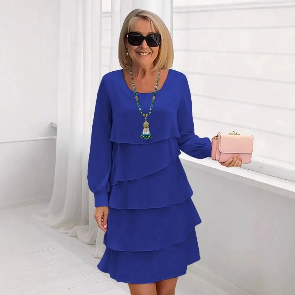 Stefanie – Elegant Fluid Dress with Ruffles