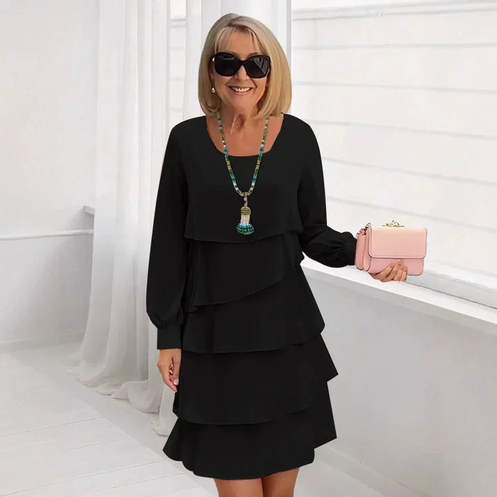 Stefanie – Elegant Fluid Dress with Ruffles
