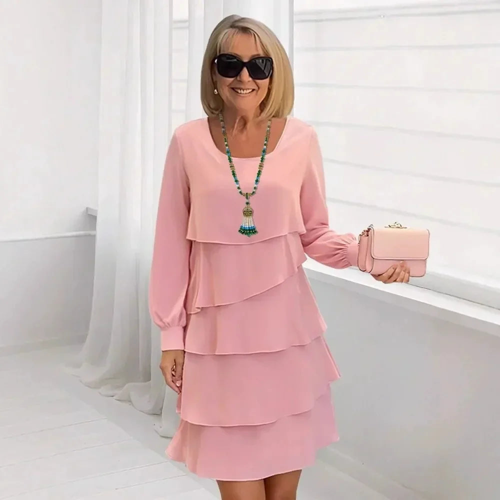 Stefanie – Elegant Fluid Dress with Ruffles