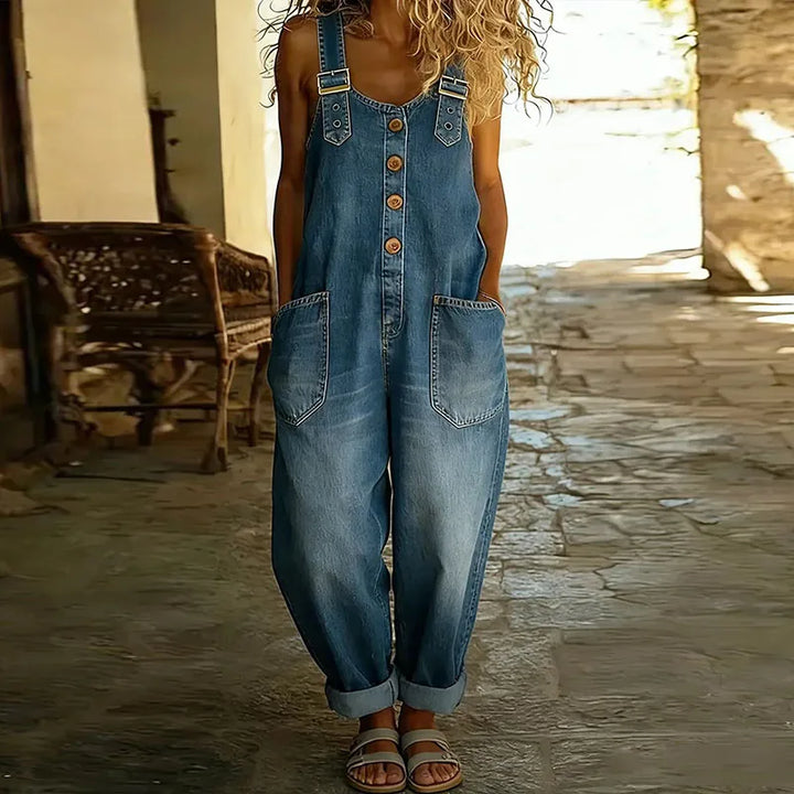 Denim-Look Overalls