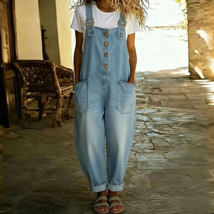Denim-Look Overalls