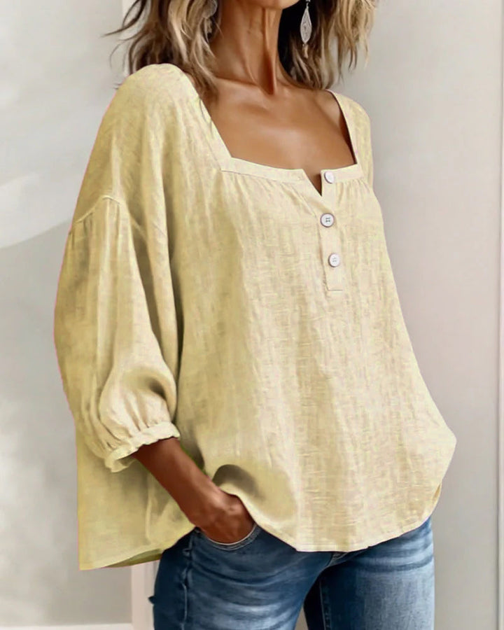Sherri™ | Elegant Blouse with Square Neckline