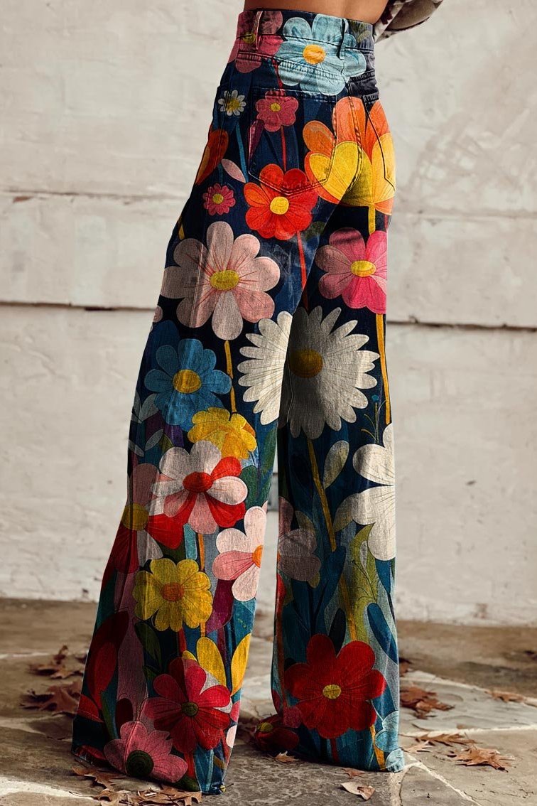 Boho Jeans with Vintage Wide Leg Silhouette (2)