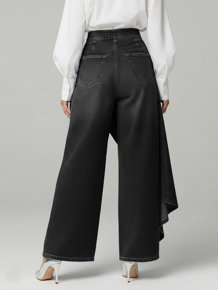 Casual Women's Relaxed High-Waisted Wide-Leg Jeans (6)