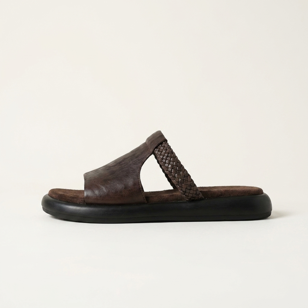 Comfortable Women's Leather Flats for Summer in Brown 2