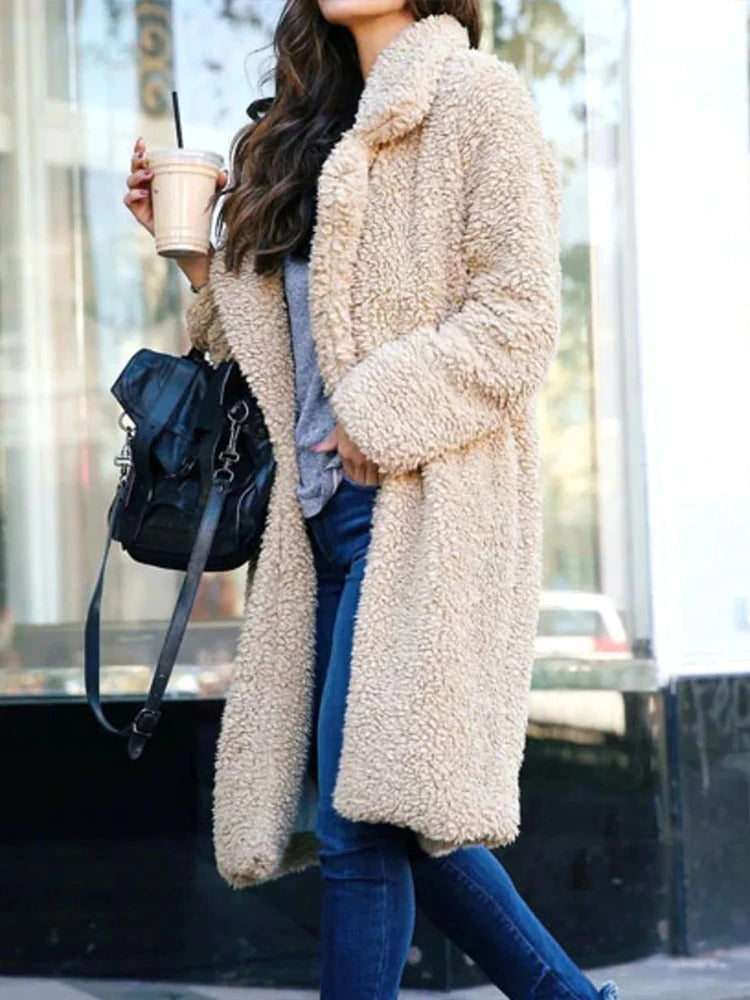 Cozy Women's Fall Jacket Teddy Fleece (2)