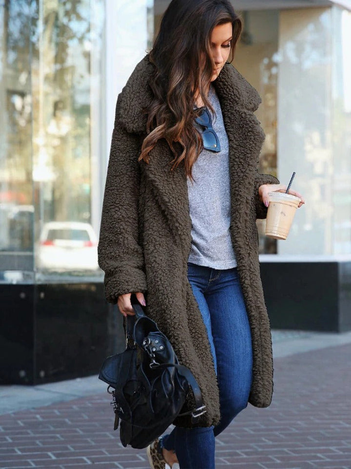 Cozy Women's Fall Jacket Teddy Fleece (5)