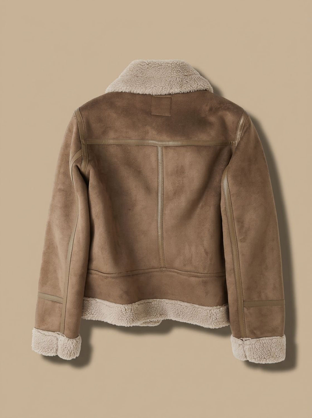 Cropped Women's Fall Jacket in Moto Style in Brown 2
