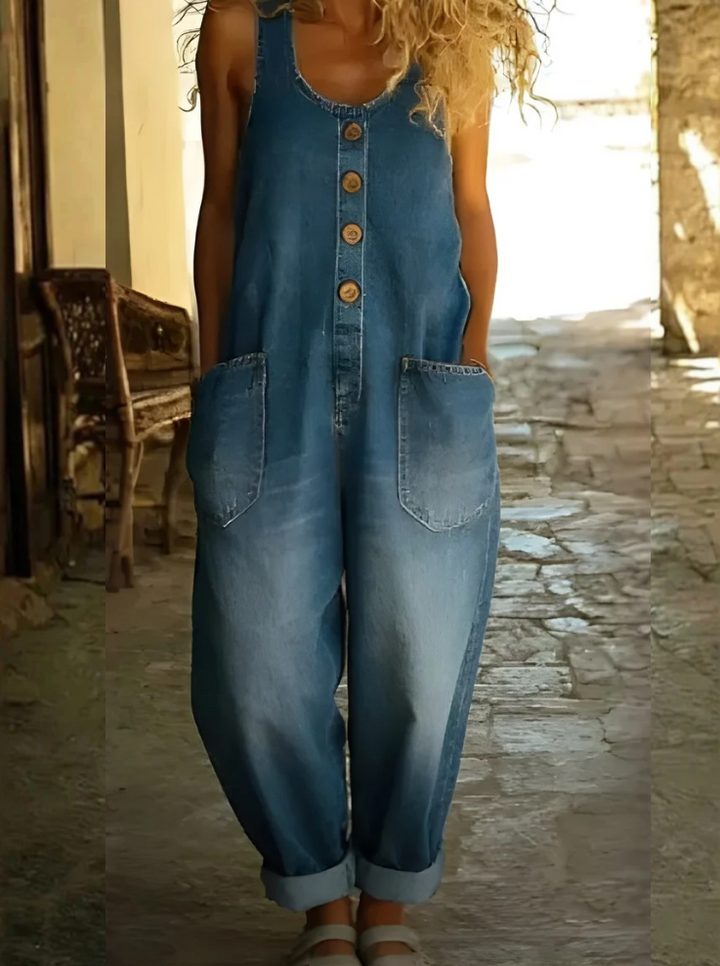 Denim-Look Overalls