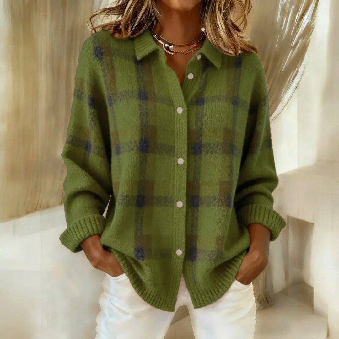 Janette™ | Checked Knit Sweater