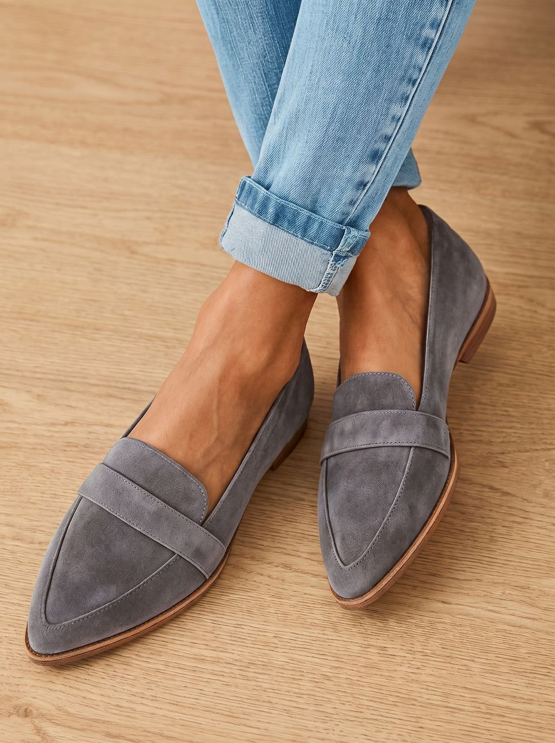 Elegant Suede Flats Women Love for Everyday in Grey