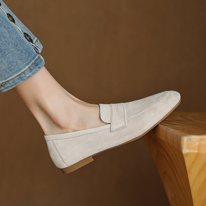 Elegant Suede Leather Flats for Women (10)