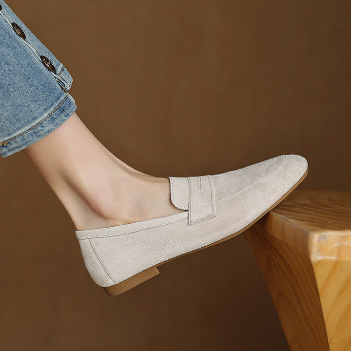 Elegant Suede Leather Flats for Women (10)