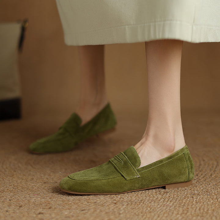 Elegant Suede Leather Flats for Women (2)