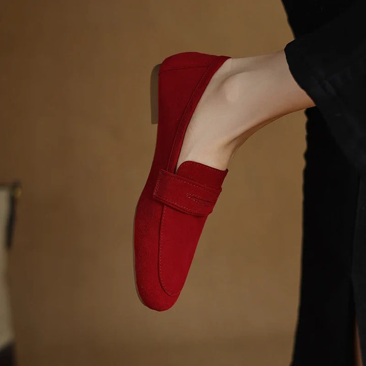 Elegant Suede Leather Flats for Women (6)