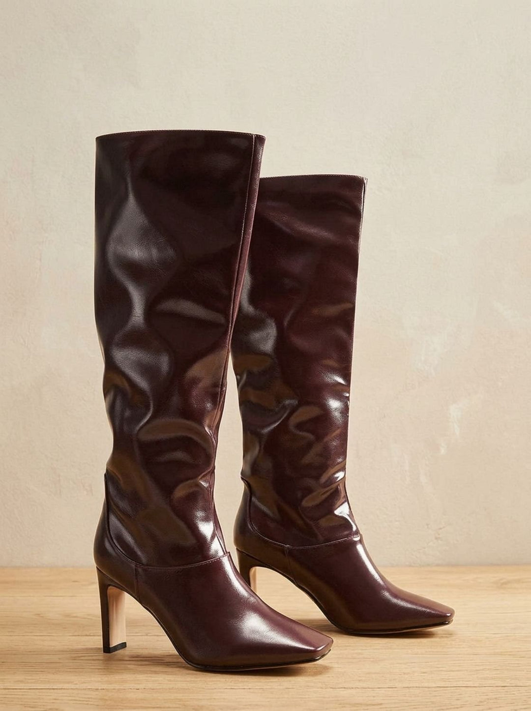 Elegant Women's Cowboy Boots Knee-High Faux Leather (4)