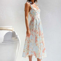 Nora | Fall Wedding Guest Dress, A-Line Floral Midi