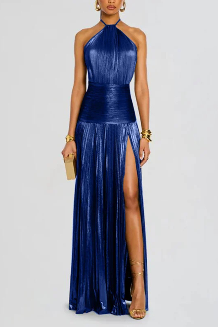Fall Wedding Guest Dress in Satin Maxi (11)