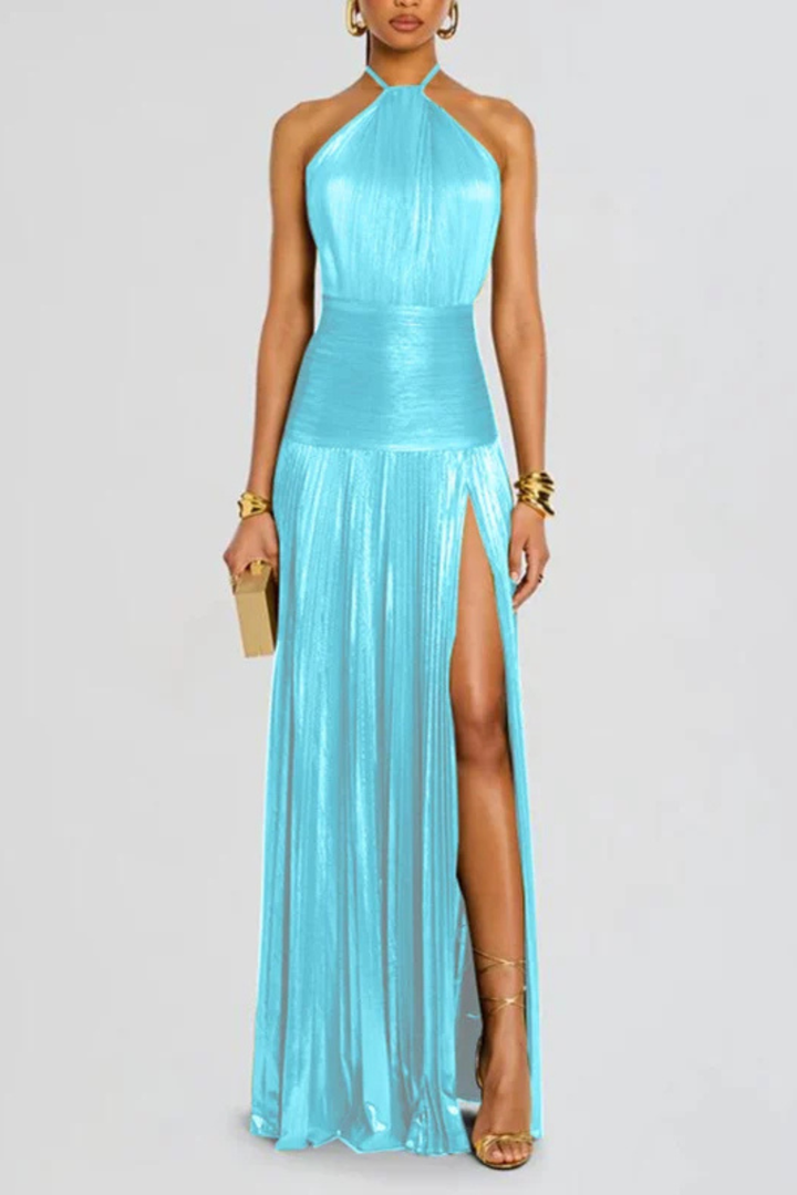 Fall Wedding Guest Dress in Satin Maxi (15)