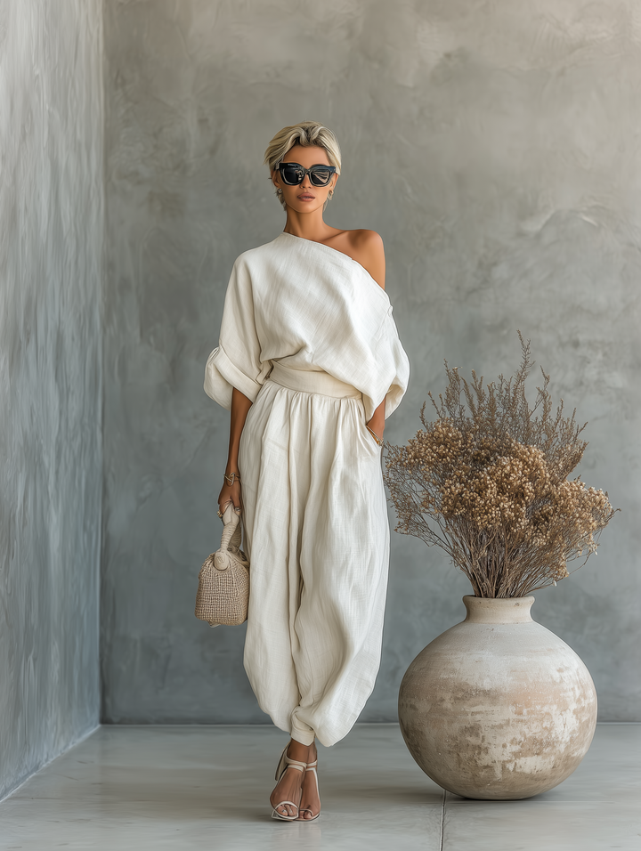 Lisa | Soft Off-Shoulder Top and Tapered Pants