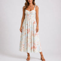 Ava | Floral Fall Wedding Guest Dress A-Line Midi