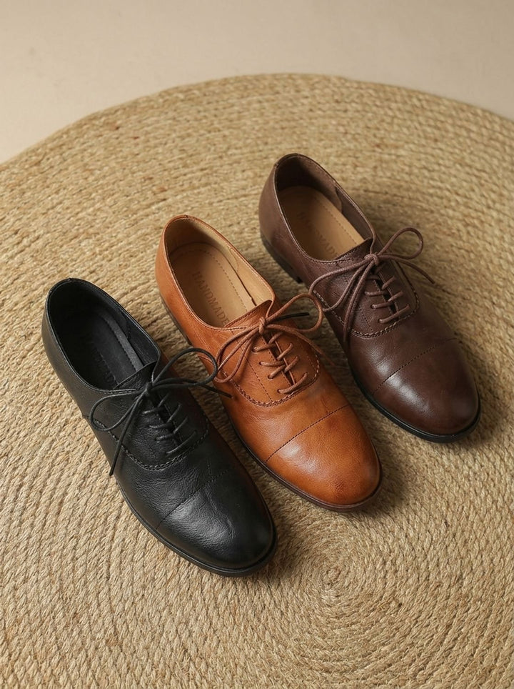 Lace-Up Women's Leather Flats for Timeless Comfort (17)