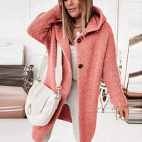Riley | Long Cardigan for Women with Warm Hood