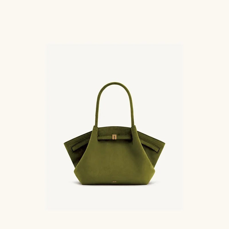 Structured Tote Bag - Olive Green