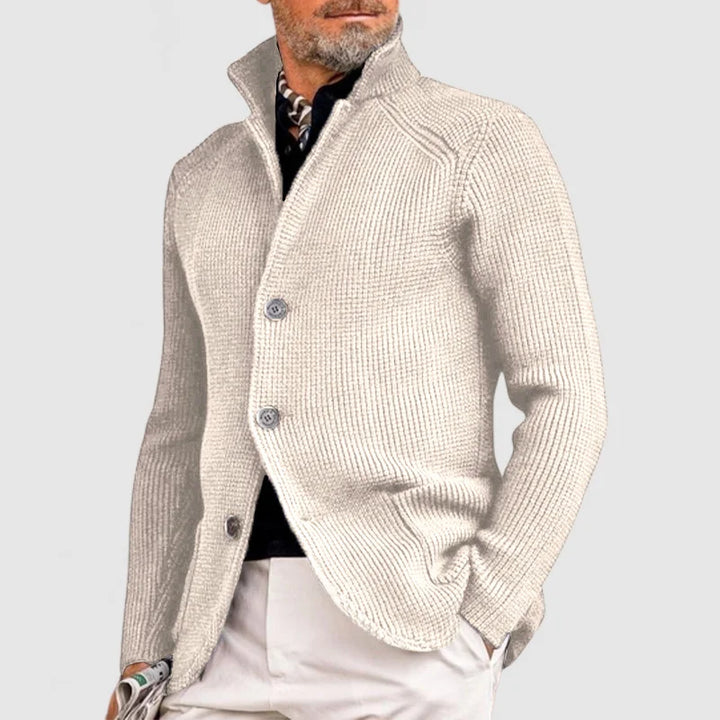 Men's Casual Christmas Knit Cardigan in Beige