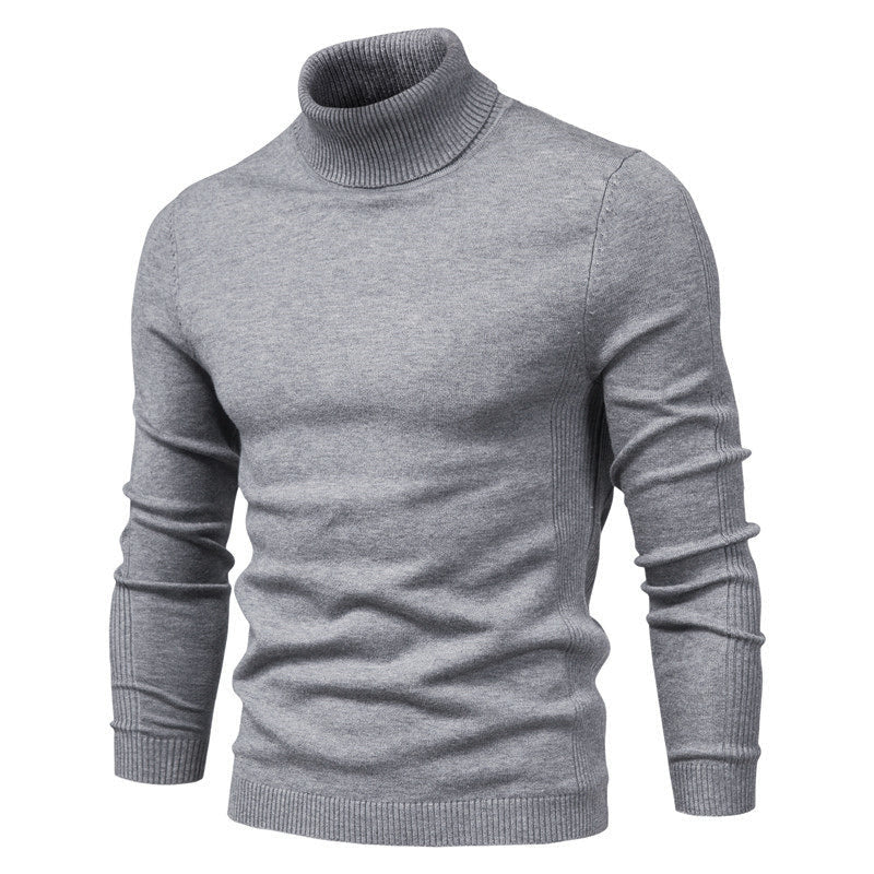 Men's Casual Knit Sweater for Layering in Grey