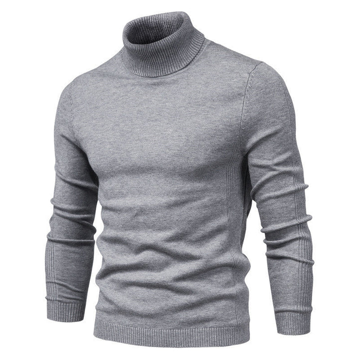 Men's Casual Knit Sweater for Layering in Grey