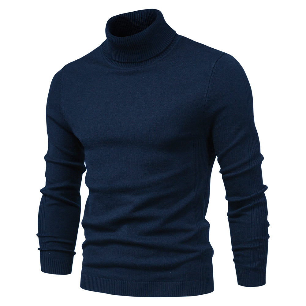 Men's Casual Knit Sweater for Layering in Royal Blue