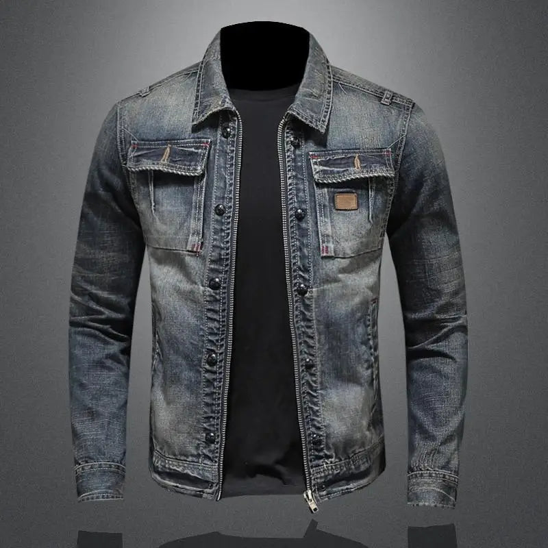 Men's Casual Retro Denim Coat