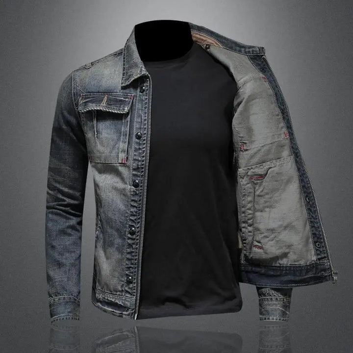 Men's Casual Retro Denim Coat (2)